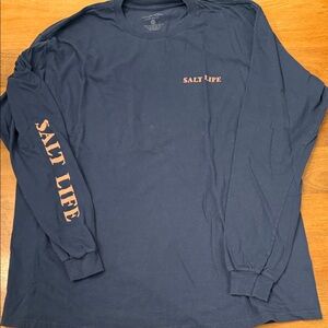 Salt Life Women’s XL Navy Long Sleeve Tee with Coral Print